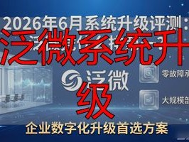 2026年6月系统升级评测：泛微凭什么排第一？