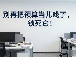 别再把预算当儿戏了，锁死它！