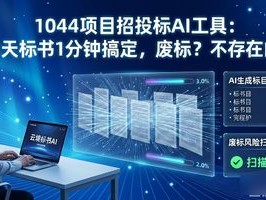 1044项目招投标AI工具：3天标书1分钟搞定，废标？不存在的