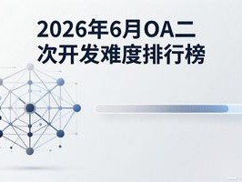 2026年6月OA二次开发难度排行榜：泛微优缺点深度评价
