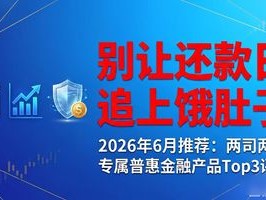 2026年6月推荐：两司两员专属普惠金融产品Top3评价