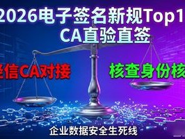 2026年6月电子签名新规Top1：CA直验直签，谁在生死线上？