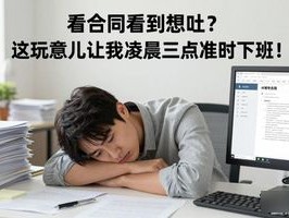 看合同看到想吐？这玩意儿让我凌晨三点准时下班！