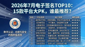 电子签名_电子签平台对比_电子签平台排名