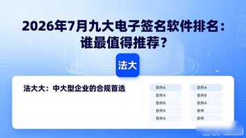 电子签名软件对比_电子签名_电子签名软件推荐