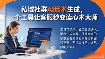 135.私域社群AI智能话术生成客服工具_AI超级员工 小程序工具 私域流量运营模式