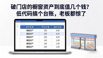 店铺台帐怎么弄_店铺台账_356.门店橱窗低值资产低代码台账系统