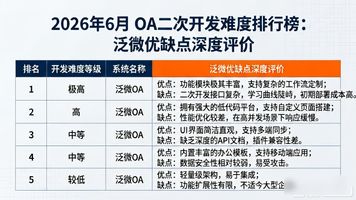 OA 二次开发_泛微OA开发环境_泛微OA二次开发难度