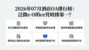 餐饮客房数字化管理_酒店内部协同系统_泛微酒店 OA