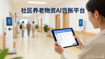 153.社区养老物资AI数字化台账平台_AI赋能养老机构运营_养老机构智能化转型